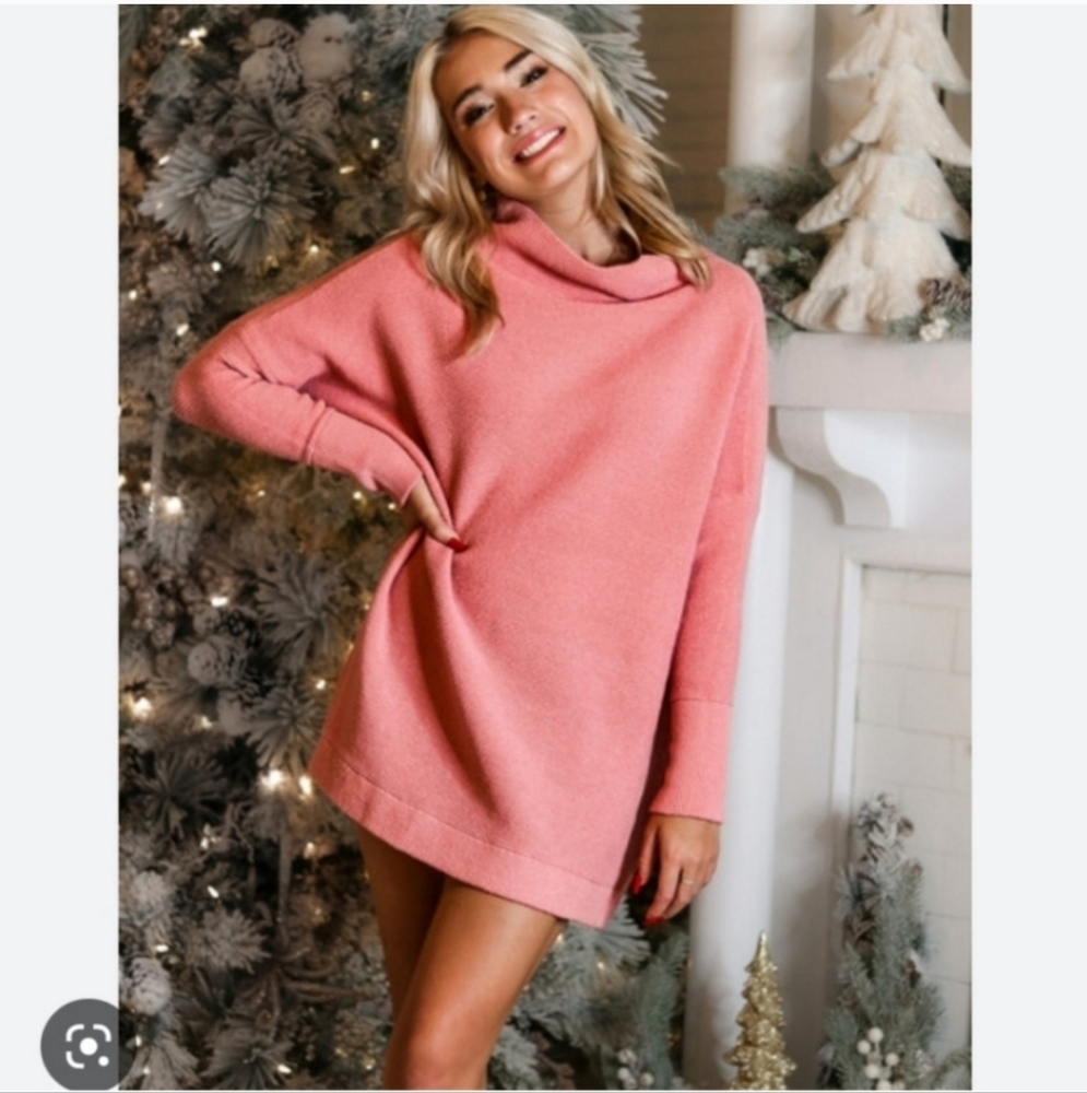Free People Ottoman Slouchy Tunic Sweater Dress Oversized